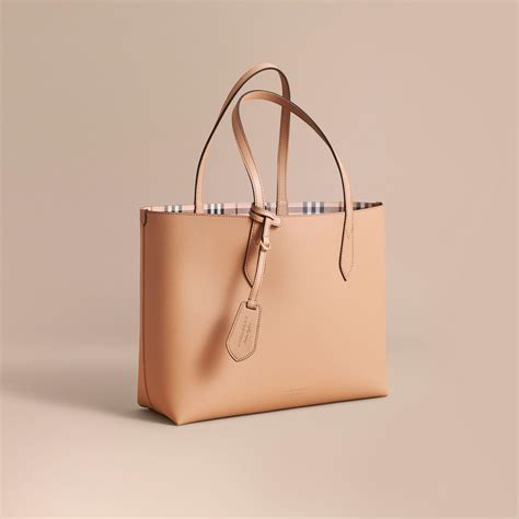 burberry uk camel reversible tote|Burberry reversible tote large.